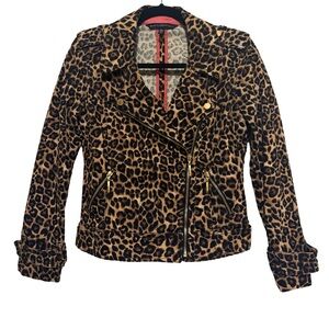 White House Black Market Animal Print Jacket,Size 6
